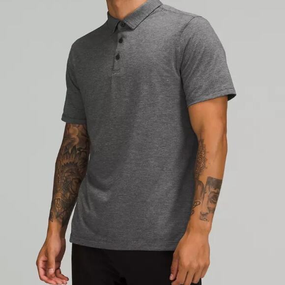 lululemon athletica Other - Lululemon Evolution Short Sleeve Collared Button Front Polo XL